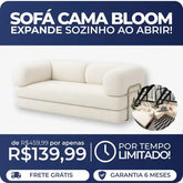 Sofá Cama Bloom Bouclé Linho (PROMOÇÃO)